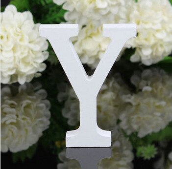 white wooden decorative letter, view 26 - MRSLM