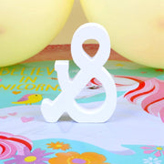 white wooden decorative letter, view 28 - MRSLM