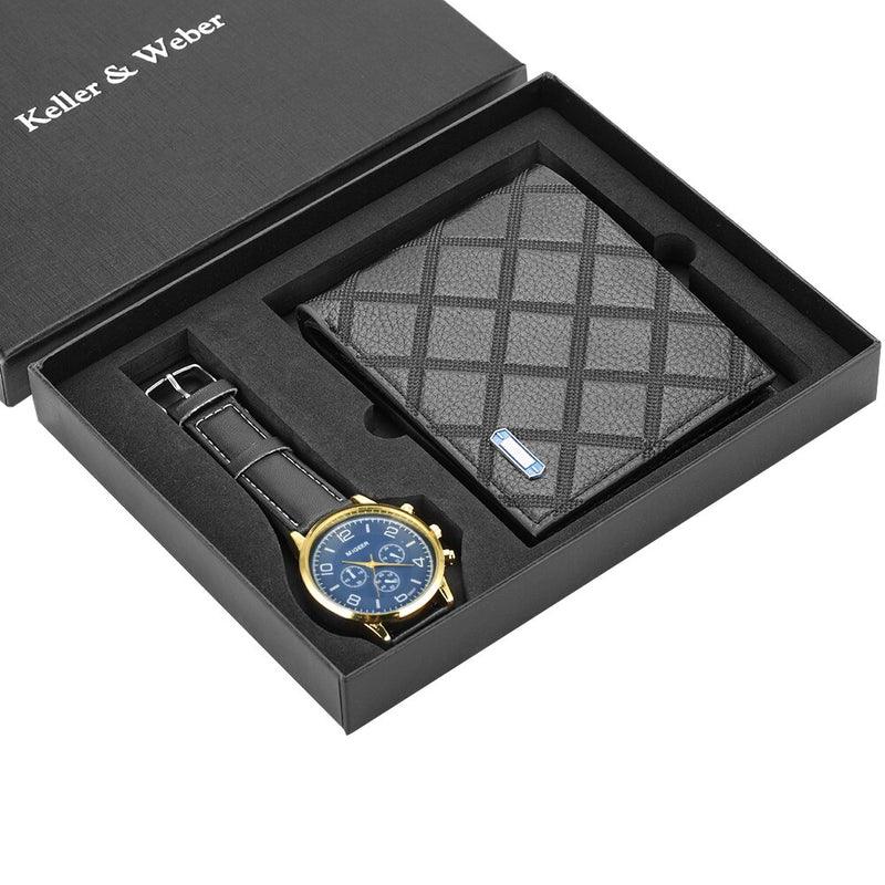Men's watch and wallet gift set, view 5 - MRSLM
