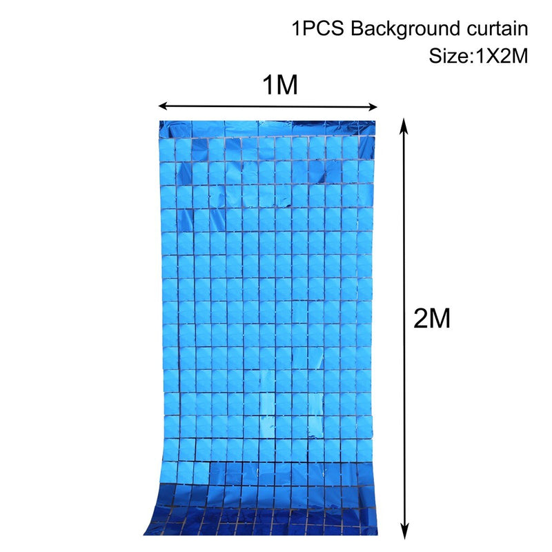 party fringe foil curtain, view 9 - MRSLM