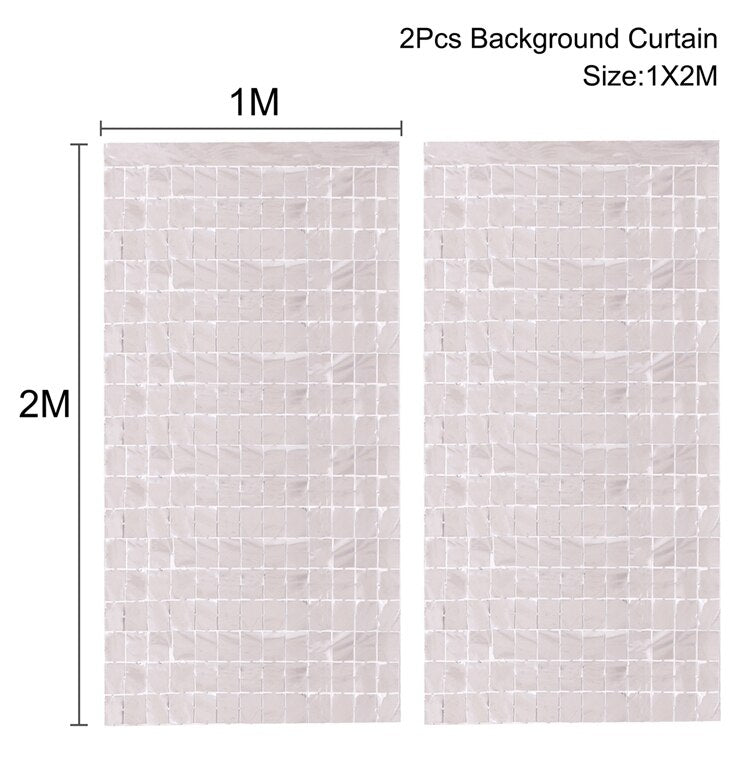 party fringe foil curtain, view 23 - MRSLM