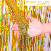party fringe foil curtain, view 27 - MRSLM