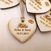 heart shaped wooden party favors, view 4 - MRSLM