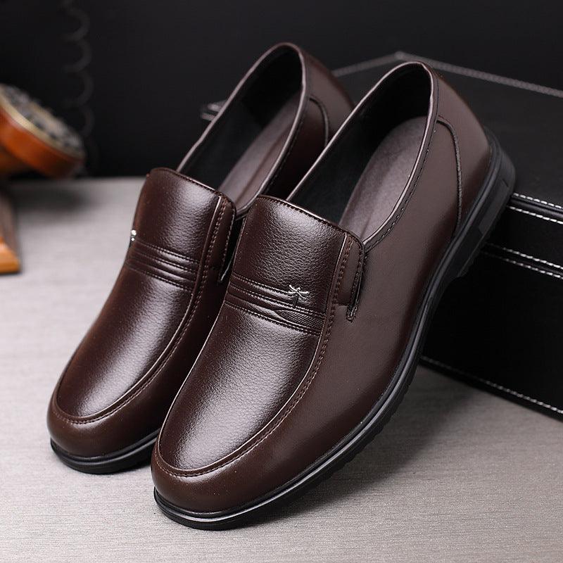 Men's business casual leather shoes, view 3 - MRSLM