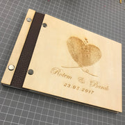 personalized wedding wooden book - MRSLM