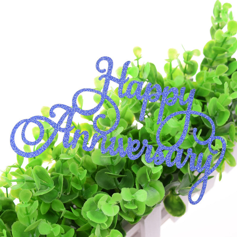 Happy Anniversary cake topper, view 10 - MRSLM