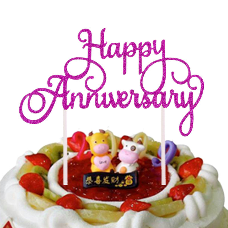 Happy Anniversary cake topper, view 8 - MRSLM