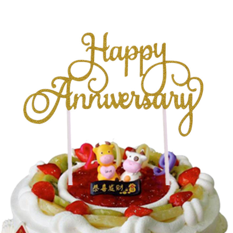 Happy Anniversary cake topper - MRSLM