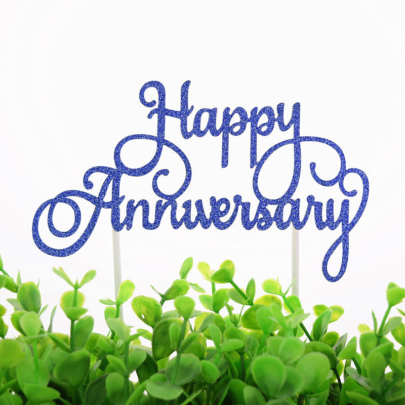 Happy Anniversary cake topper, view 3 - MRSLM