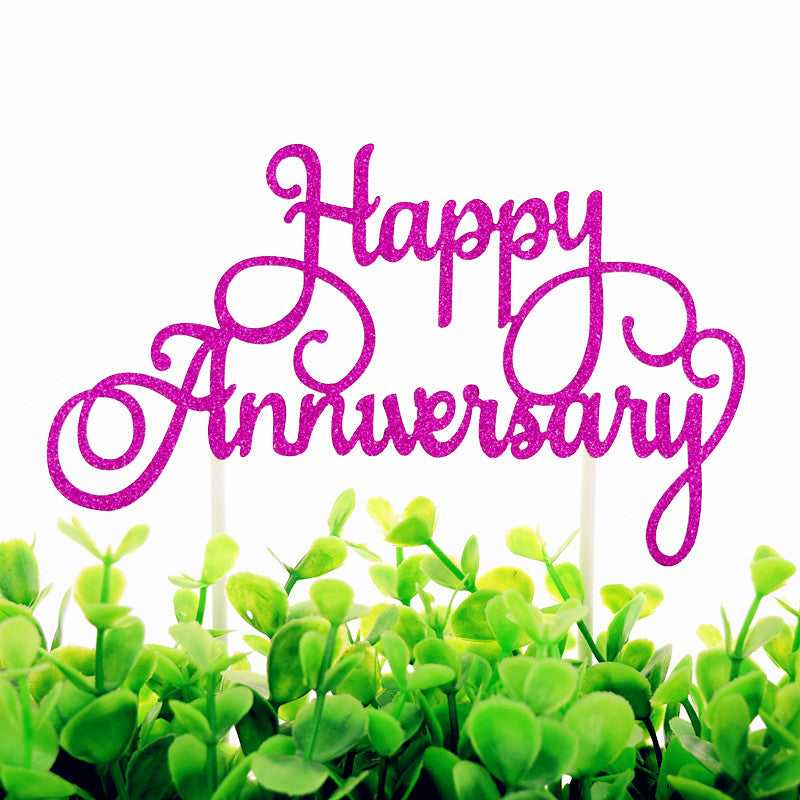 Happy Anniversary cake topper, view 5 - MRSLM