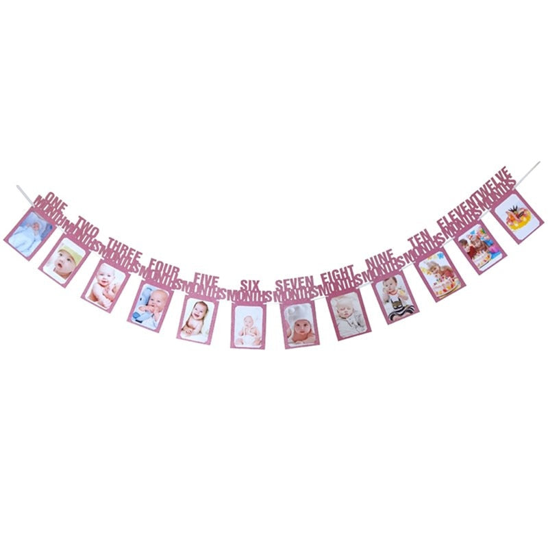 baby first birthday photo banner, view 4 - MRSLM