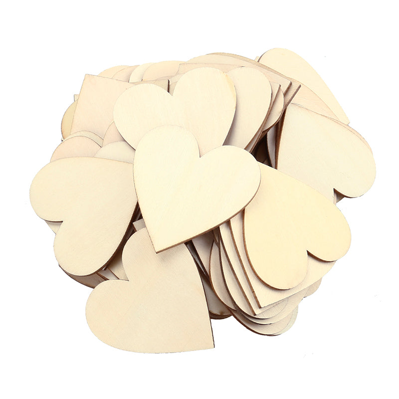Heart shaped wooden decorations, view 2 - MRSLM