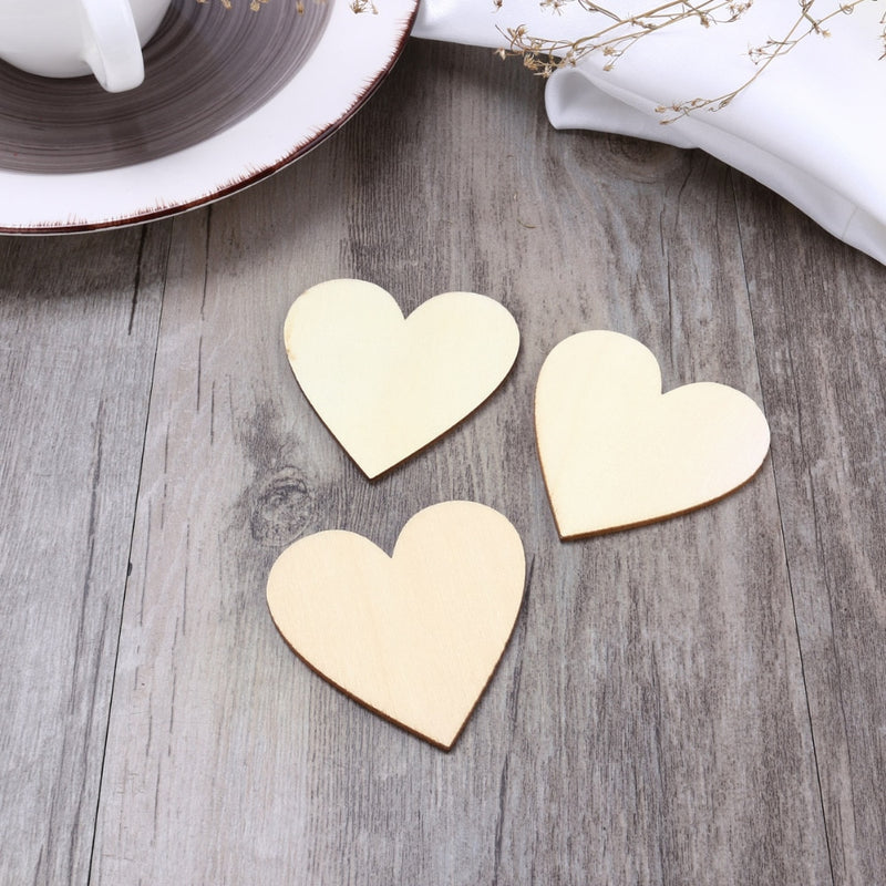Heart shaped wooden decorations, view 4 - MRSLM