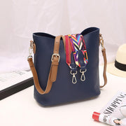 color mosaic bucket bag, view 3 - MRSLM