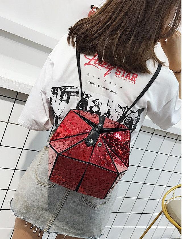 holographic laser shoulder handbag, view 3 - MRSLM