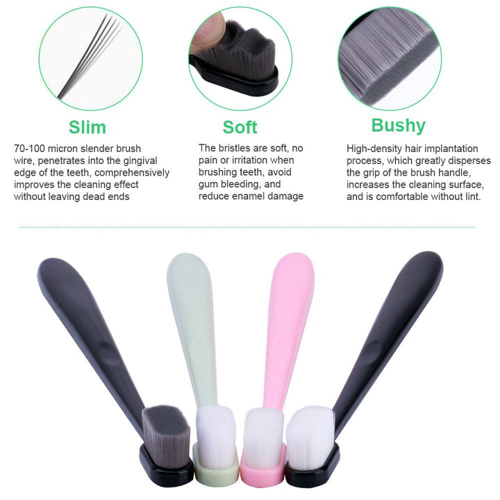 Ultra-fine Toothbrush Super Soft Bristle Deep Cleaning Brush Portable For Oral Care Tools Teeth Care Oral Cleaning Travel - MRSLM