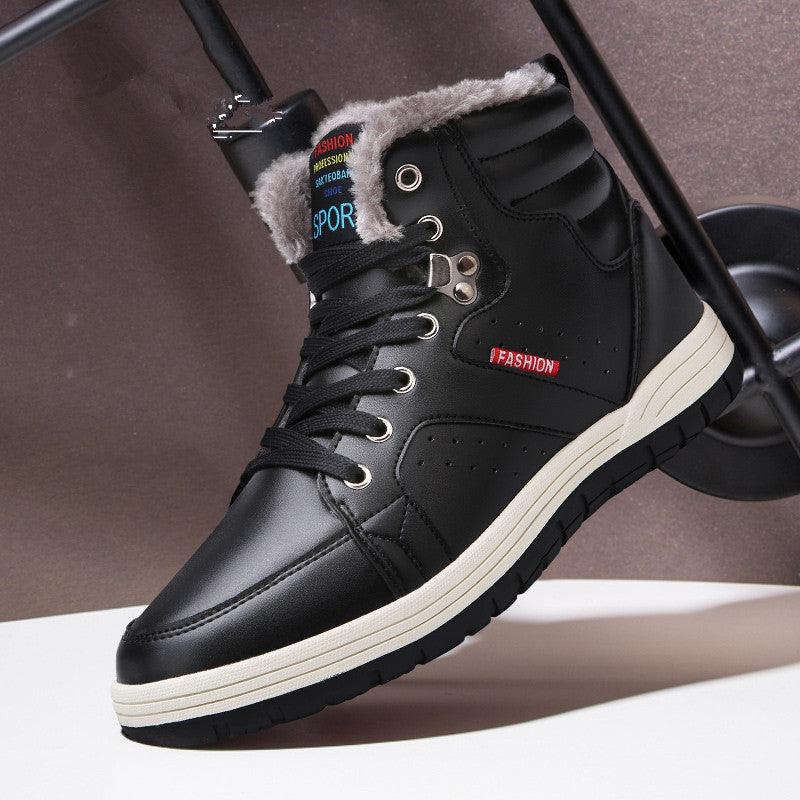 men's high-top cotton snow boots, view 5 - MRSLM