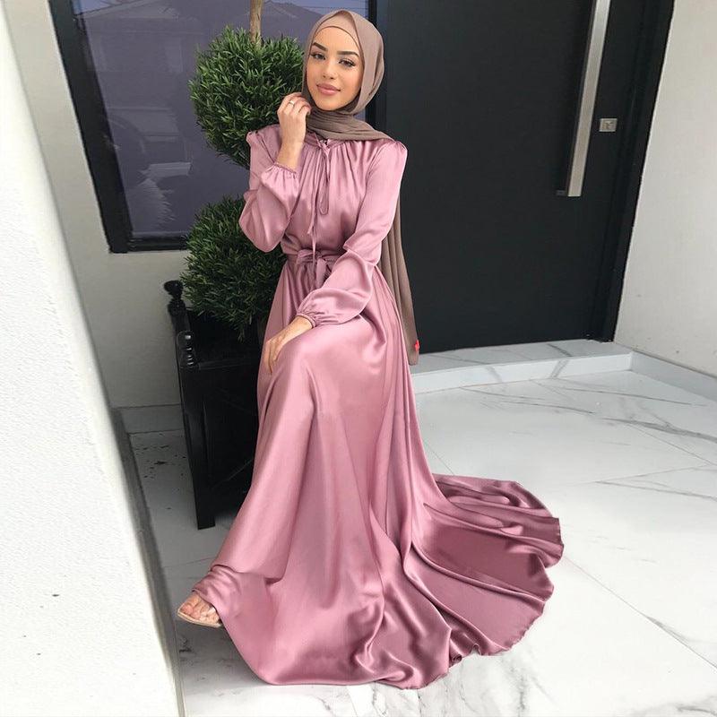 Modest long abaya maxi dress, view 5 - MRSLM