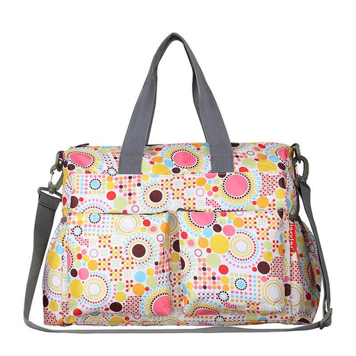 Large striped one-shoulder mommy bag - MRSLM