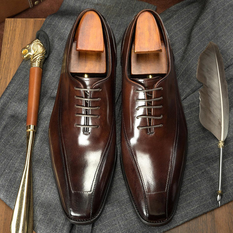 Men's casual Oxford leather shoes, view 8 - MRSLM