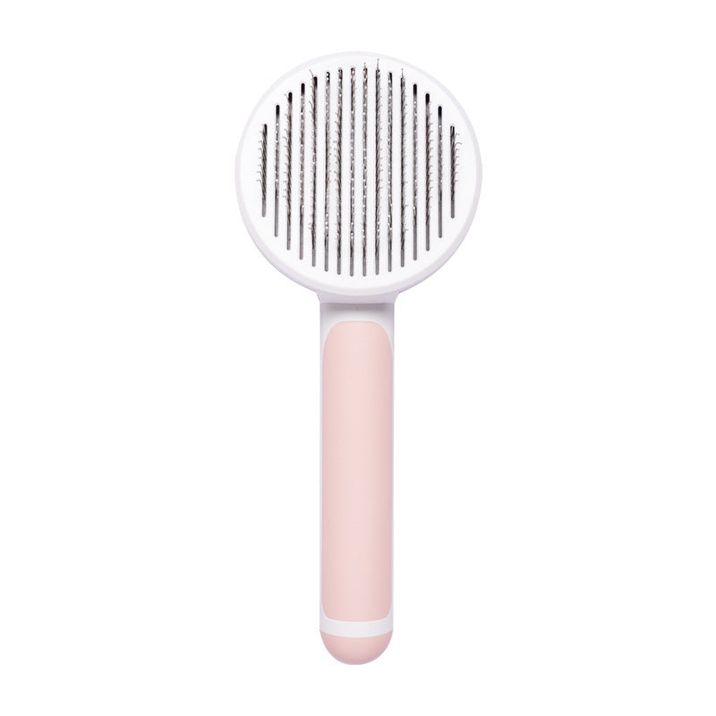 Pet Cat Brush Hand-held Self-cleaning Grooming Comb