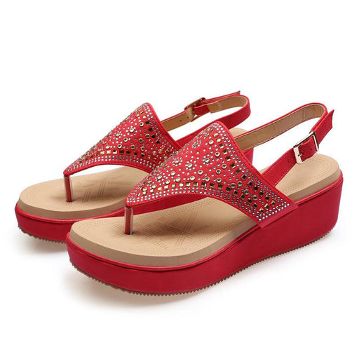 women's crystal foam platform sandals, view 4 - MRSLM