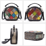 mini retro cowhide shoulder bag, view 4 - MRSLM