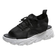 thick-bottomed mesh sport sandals for women, view 3 - MRSLM