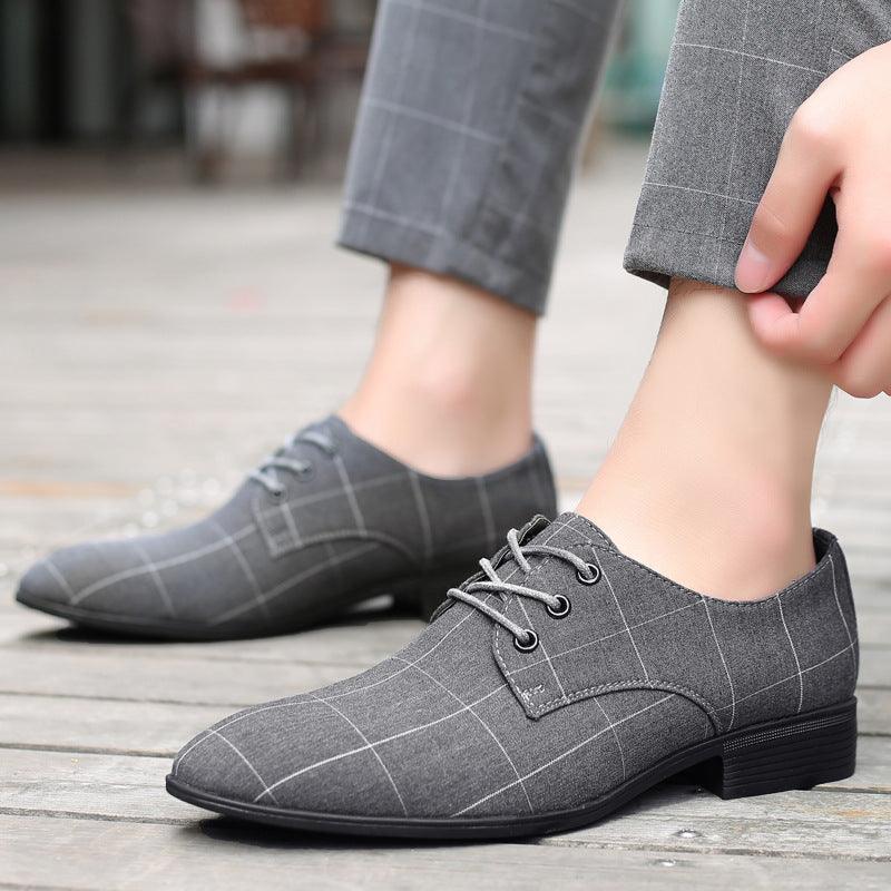 Men's casual canvas leather shoes, view 5 - MRSLM