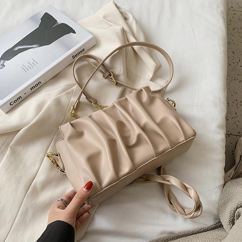 pleated small PU shoulder bag - MRSLM