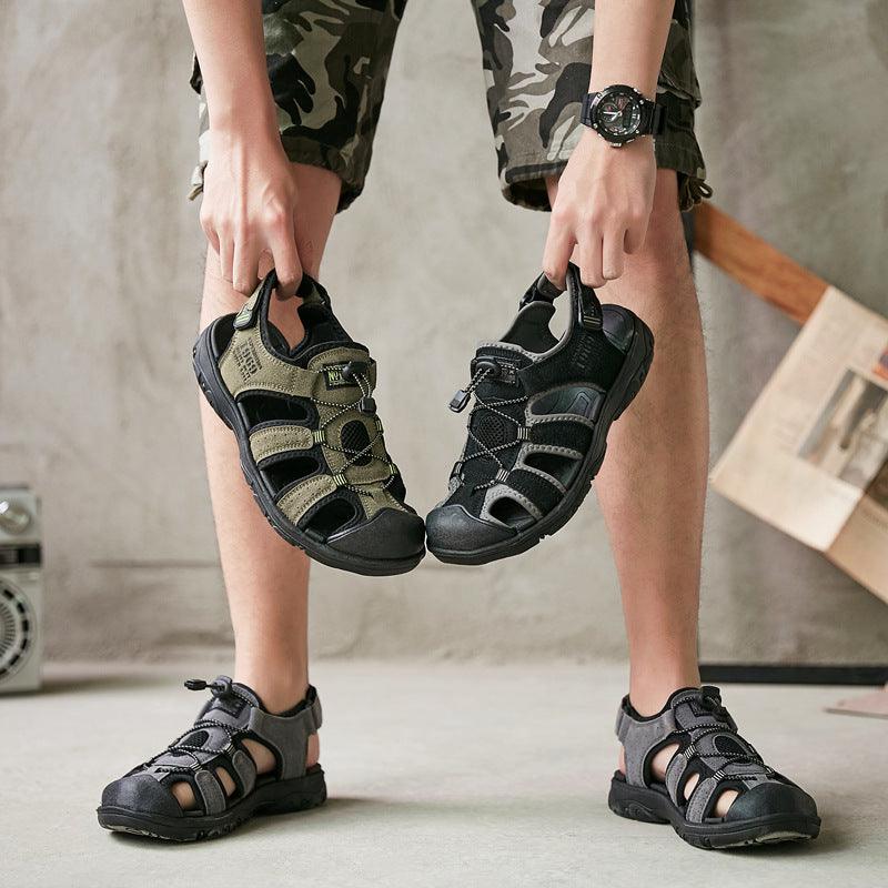 Men's suede platform sandals, view 6 - MRSLM