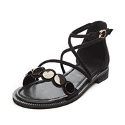 Large size Roman flat sandals, view 2 - MRSLM