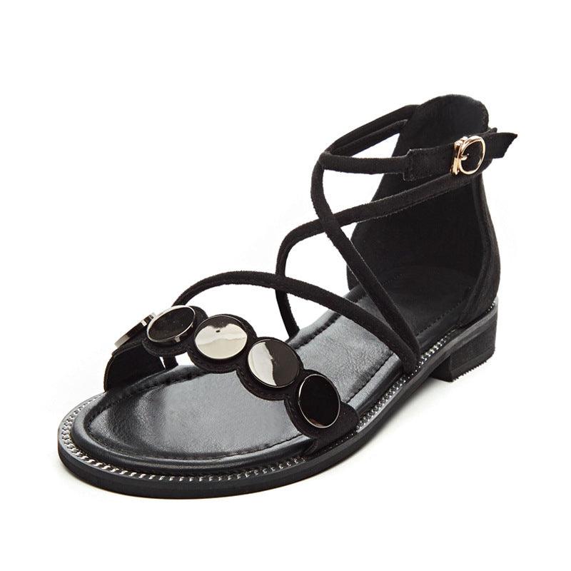 Large size Roman flat sandals, view 2 - MRSLM