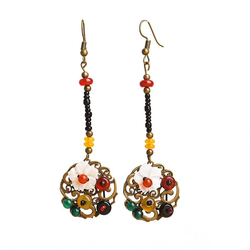 retro shell earrings, view 2 - MRSLM