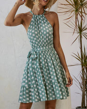 Women's polka dot print summer dress, view 4 - MRSLM