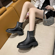 Women's chain thick-soled short boots - MRSLM