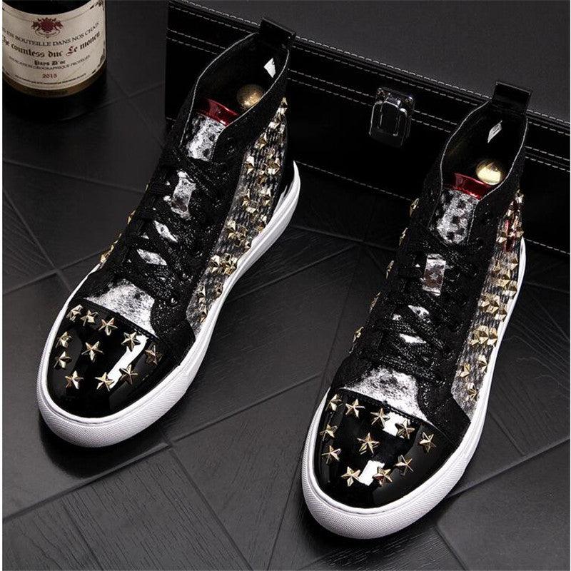 High-top punk studded casual shoes, view 6 - MRSLM
