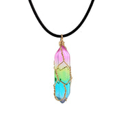 geometric crystal necklace, view 2 - MRSLM