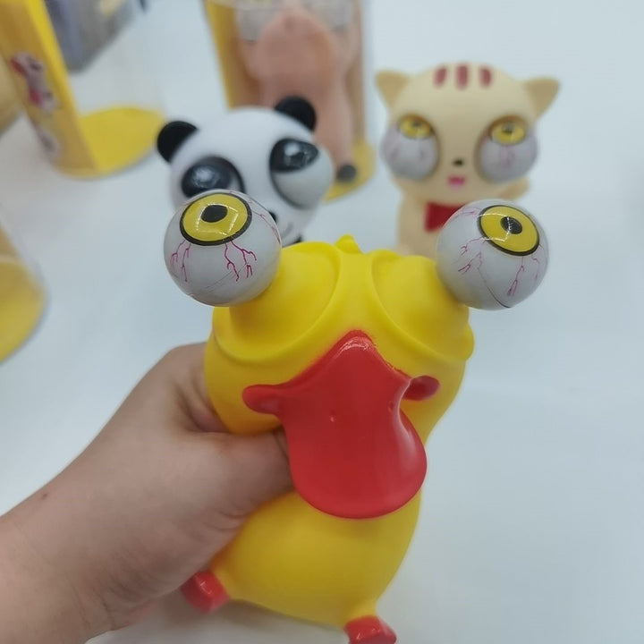 Cartoon Animal Decompression Toy Stress Reduction Ball Cute Little White Panda Dinosaur Squeeze Pop Eye Squeeze Antistress Toy