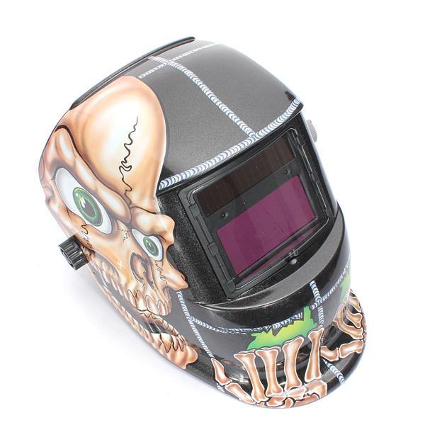 Skull Solar Auto Darkening Arc Tig Mig Welding Grinding Helmet Welder Mask - MRSLM