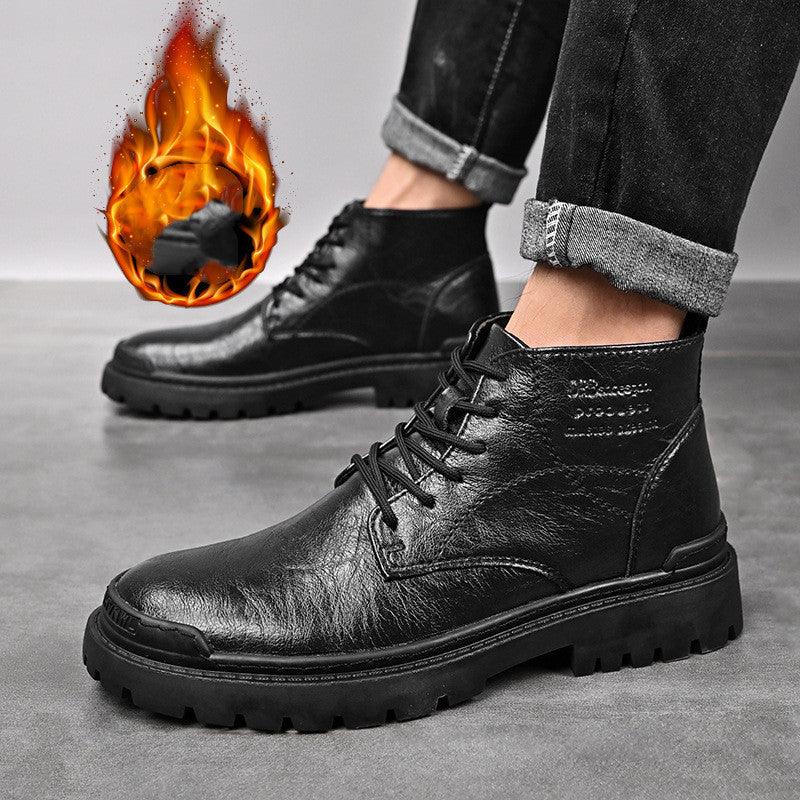 men's high-top leather martin boots, view 6 - MRSLM