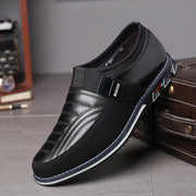 Men's black round toe casual shoes, view 2 - MRSLM