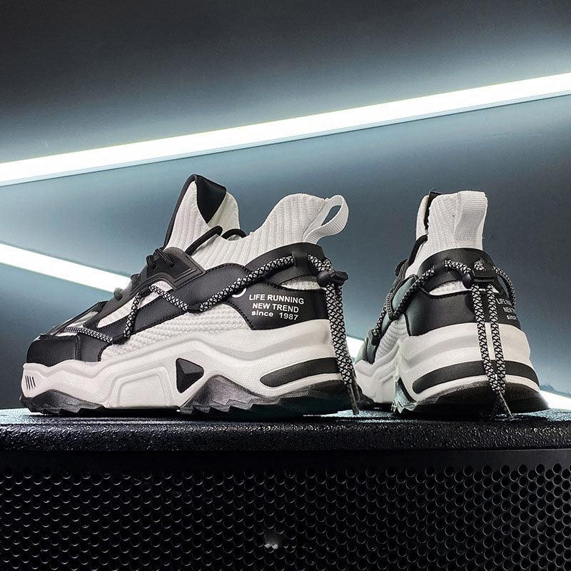 Men's color matching platform sports shoes, view 6 - MRSLM