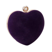 heart-shaped velvet dinner bag, view 11 - MRSLM
