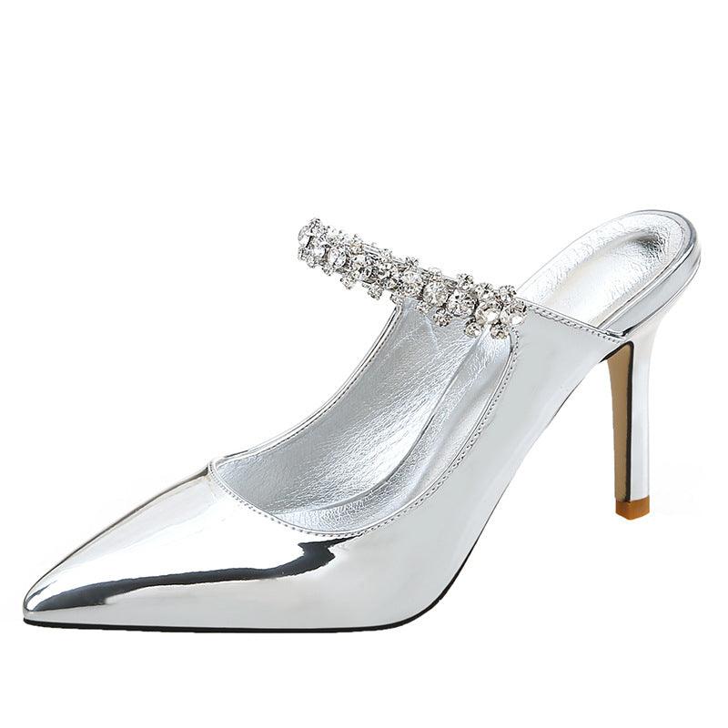 pointed rhinestone high heels, view 3 - MRSLM