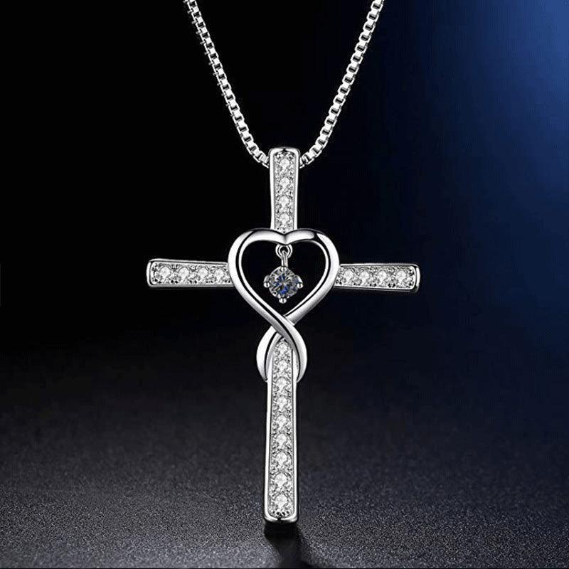 gold-plated zircon pendant necklace, view 14 - MRSLM
