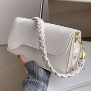 small woven pu messenger bag, view 11 - MRSLM