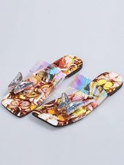 Women's serpentine flat sandals, view 3 - MRSLM