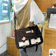 color-contrast messenger shoulder bag, view 5 - MRSLM