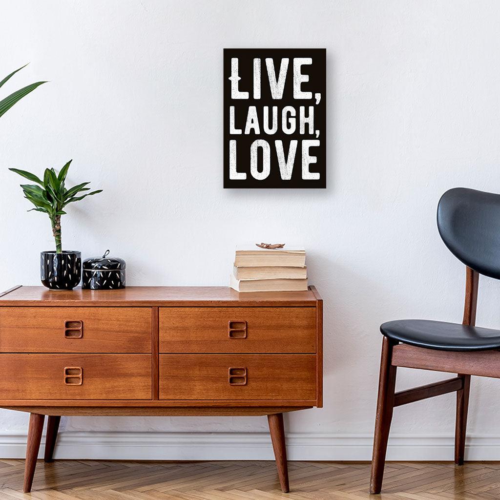 Live Laugh Love Wall Picture - Trendy Stretched Canvas - Cool Wall Art - MRSLM